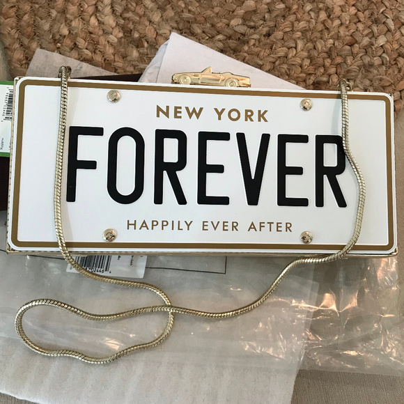 Kate spade license plate clutch Clearance